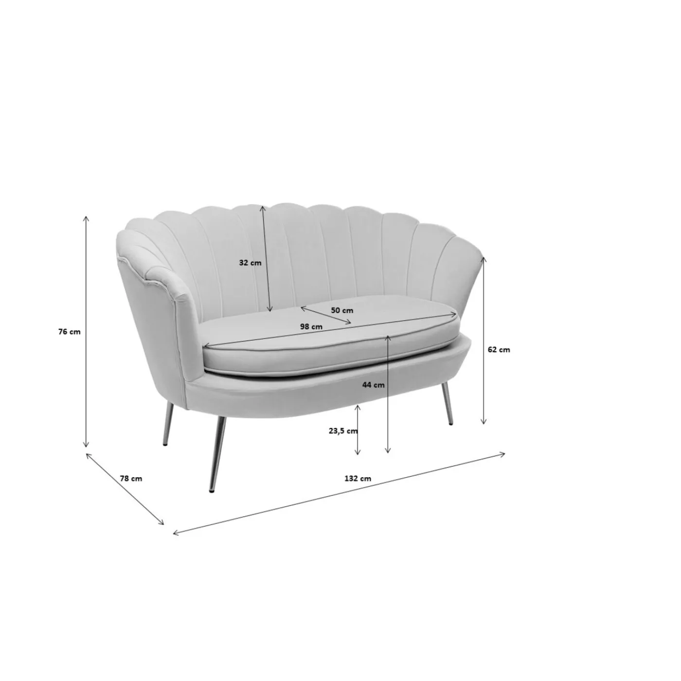 KARE Design Canapés Water Lily 2-Seater Oro Beige