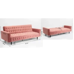 KARE Design Canapés-Lit Milchbar Mauve 219Cm