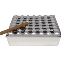 KARE Design Cendrier Soho Carre Argente 25X25Cm