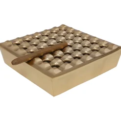 KARE Design Cendrier Soho Carre Laiton 25X25Cm