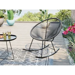 KARE Design Chaise À Bascule Acapulco Noir