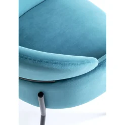 KARE Design Chaise A. Acc. Alexia.Velours Bleu
