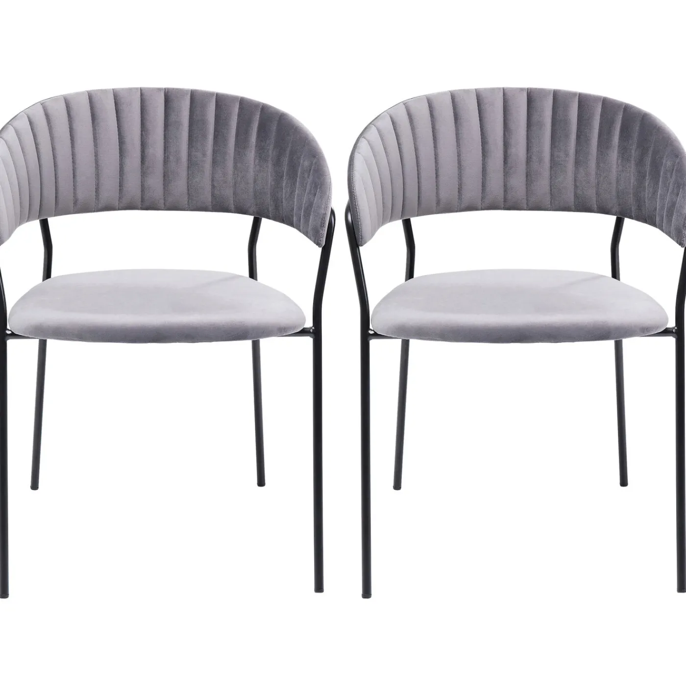 KARE Design Chaise A. Acc. Belle Velvet Gris (2/Set)