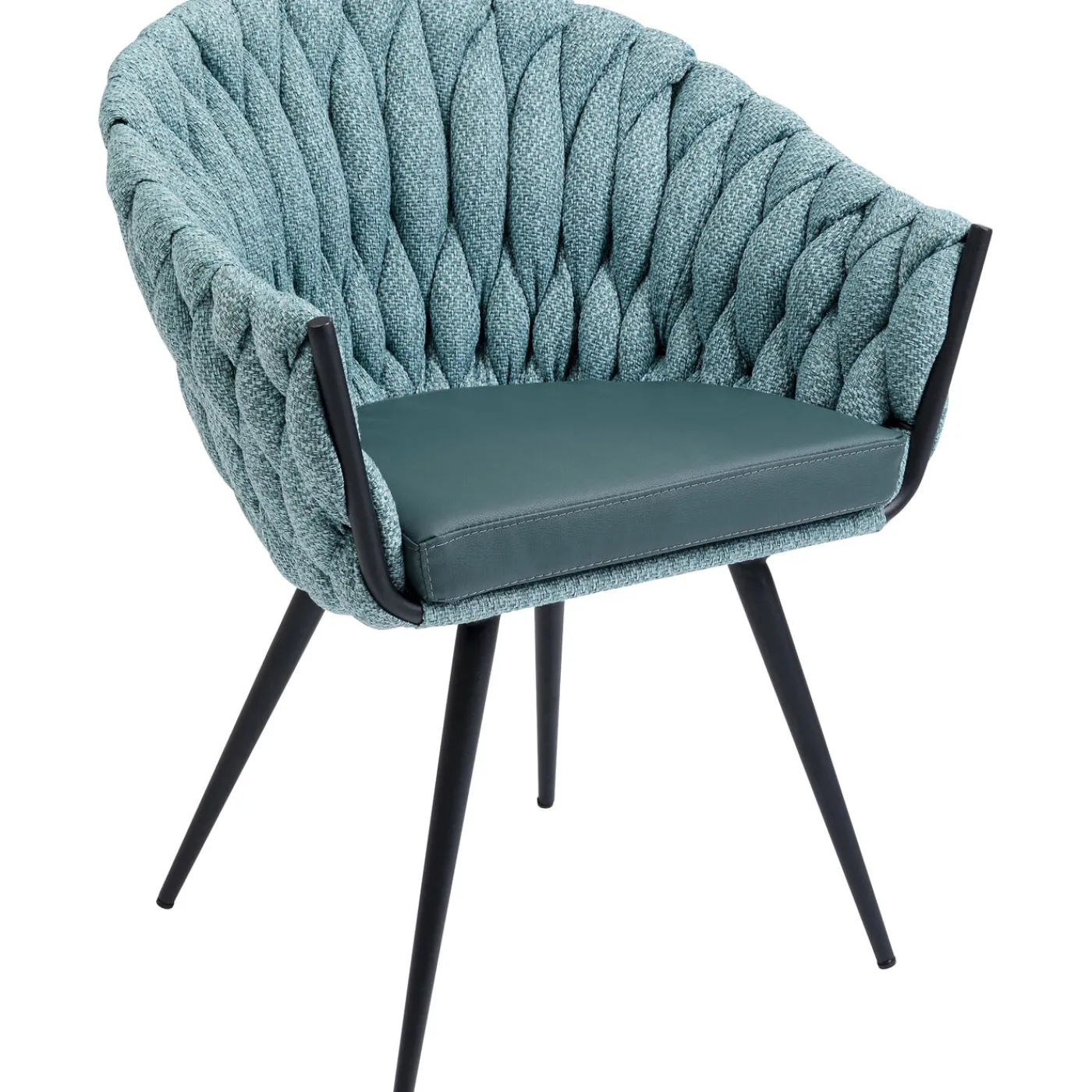 KARE Design Chaise A. Acc. Knot Bleu Petrole