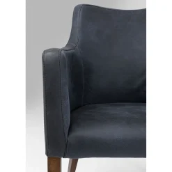 KARE Design Chaise A. Acc. Mode Cuir Anthracite