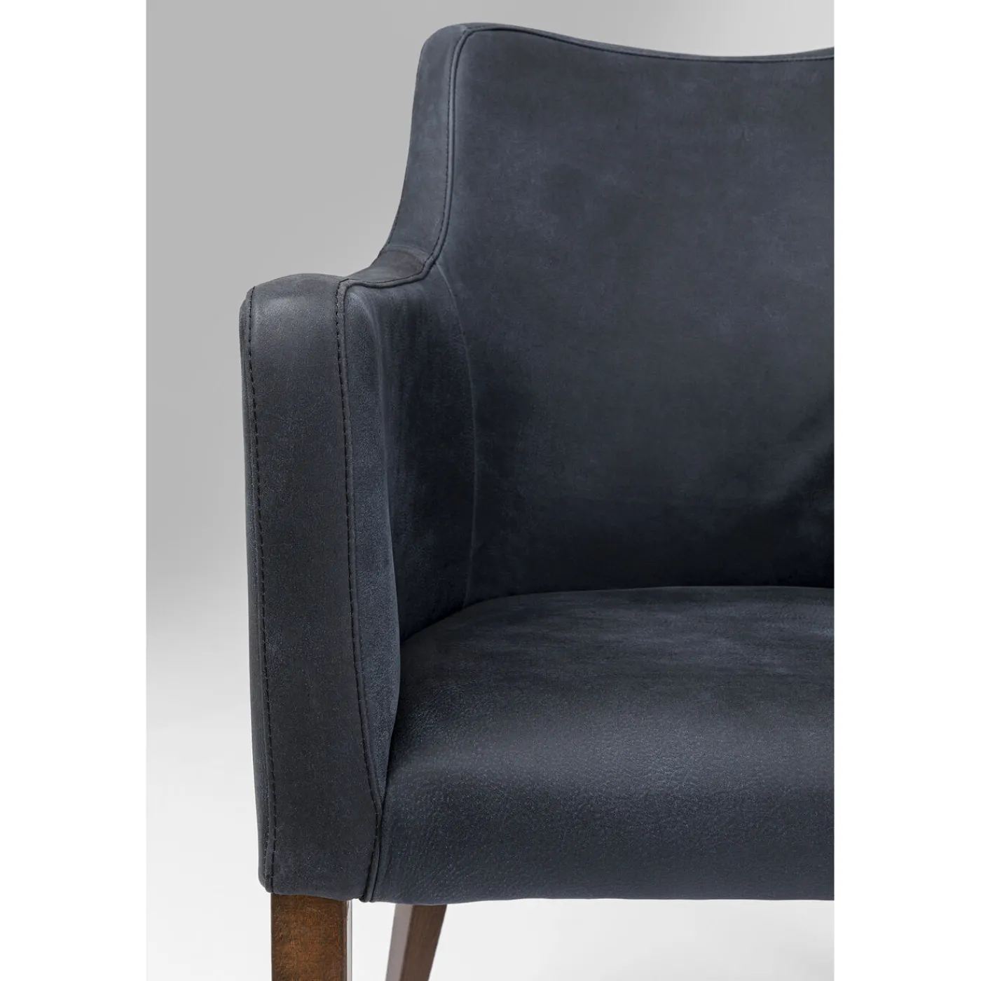 KARE Design Chaise A. Acc. Mode Cuir Anthracite