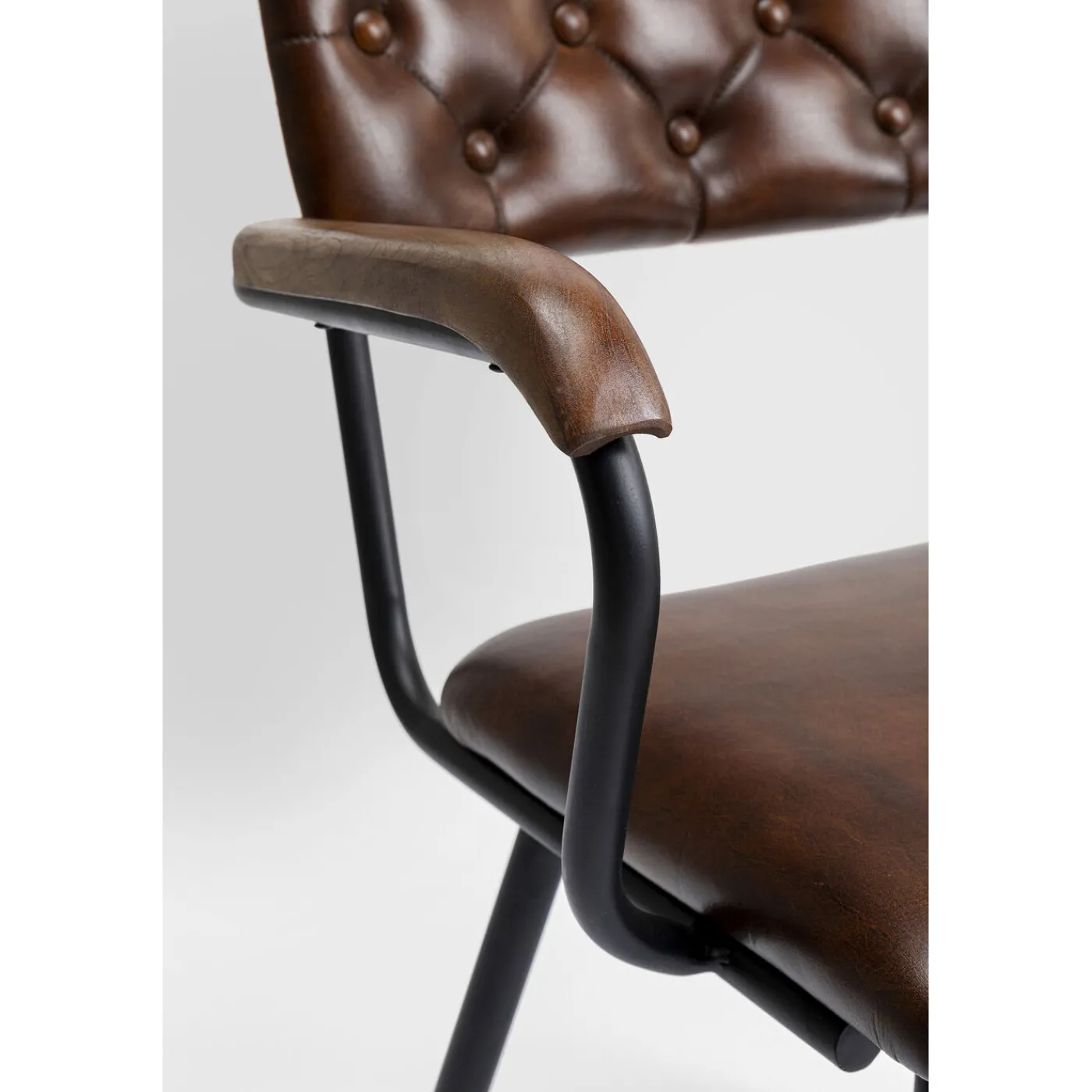 KARE Design Chaise A. Acc. Salsa.Cuir Marron