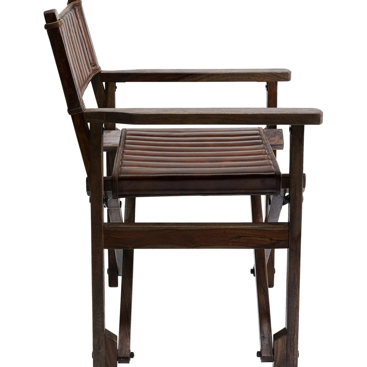 KARE Design Chaise A. Acc. Twist Cuir Marron