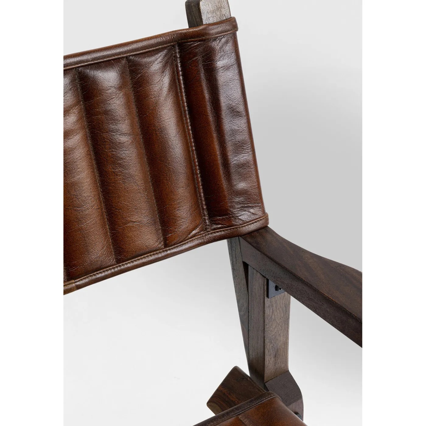 KARE Design Chaise A. Acc. Twist Cuir Marron