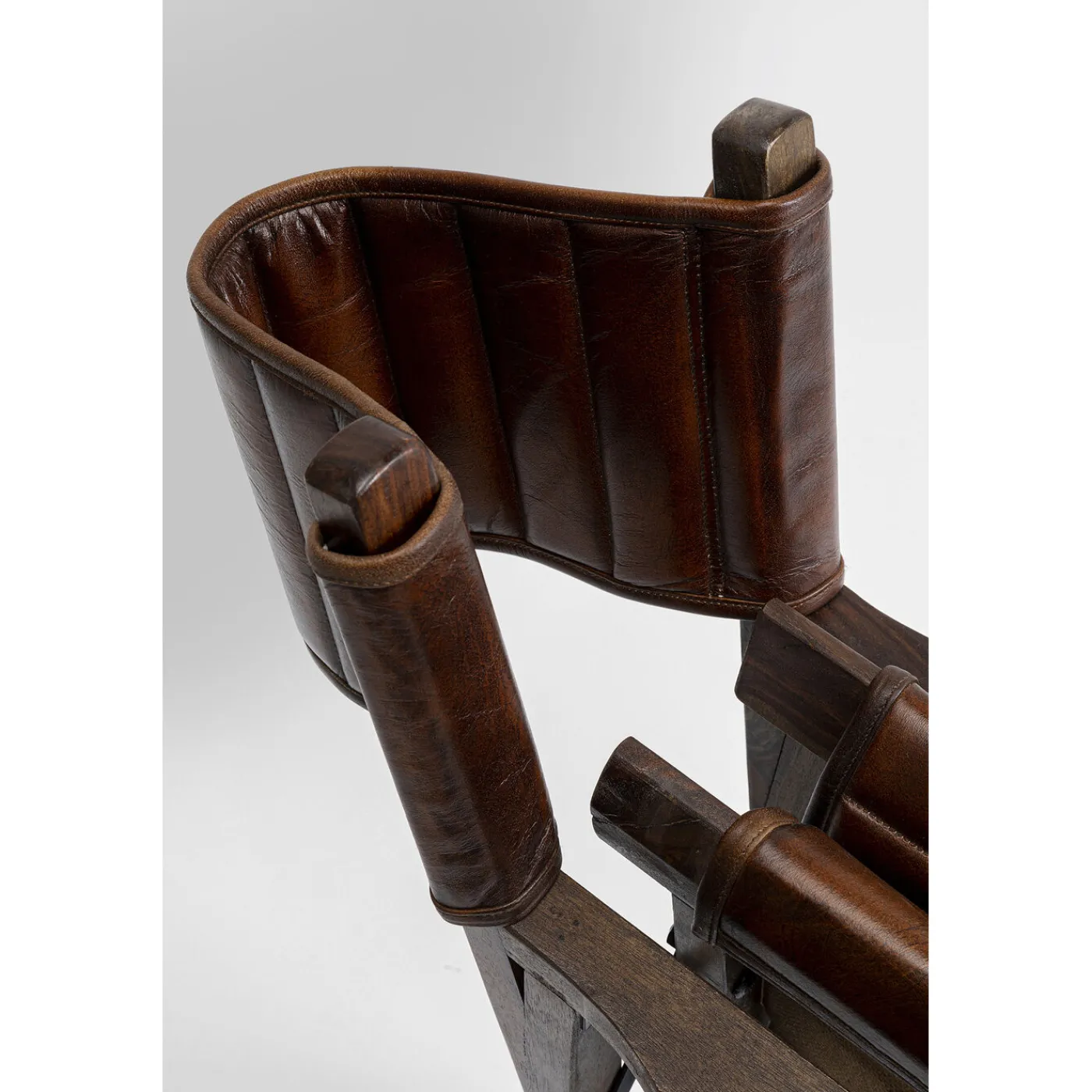 KARE Design Chaise A. Acc. Twist Cuir Marron