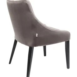 KARE Design Chaise Black Mode Velours Gris