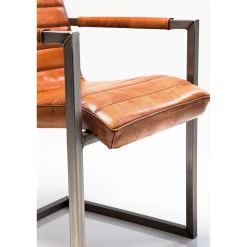 KARE Design Chaise Cantilever Riffle Buffalo Marron