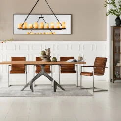 KARE Design Chaise Cantilever Riffle Buffalo Marron