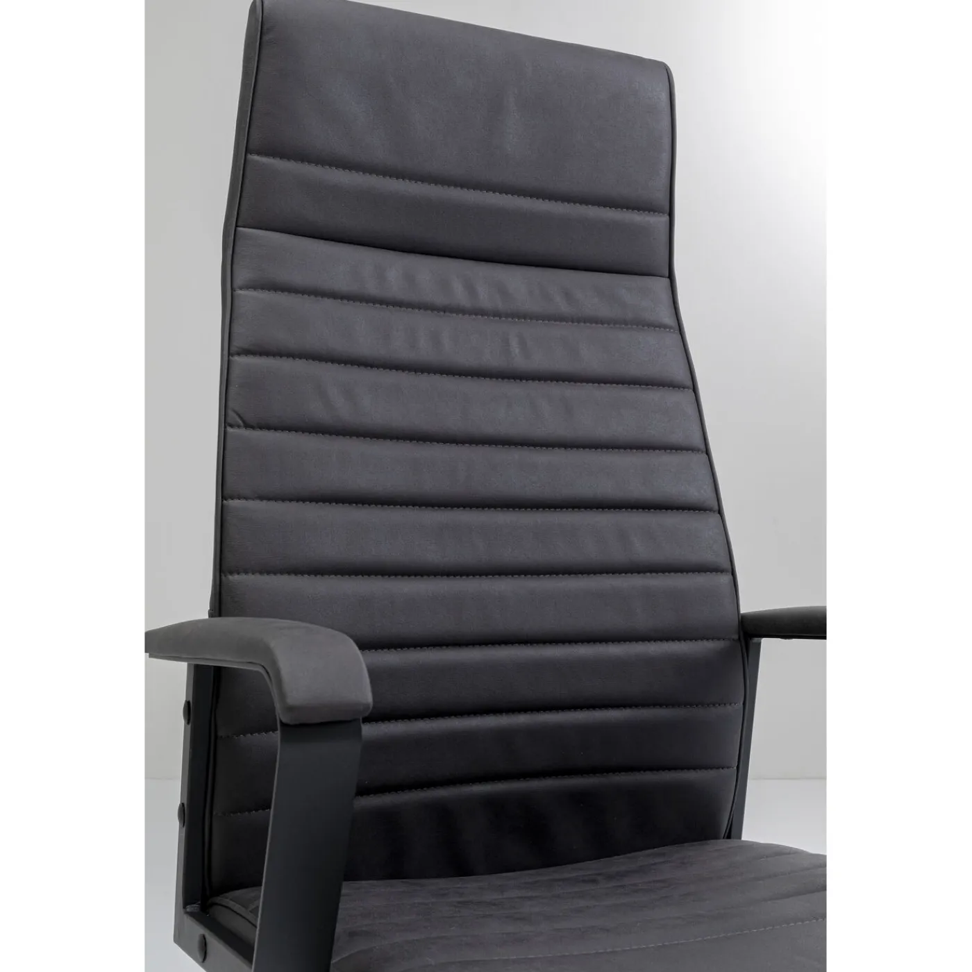 KARE Design Chaise De Bureau Labora Noir Haut Dossier