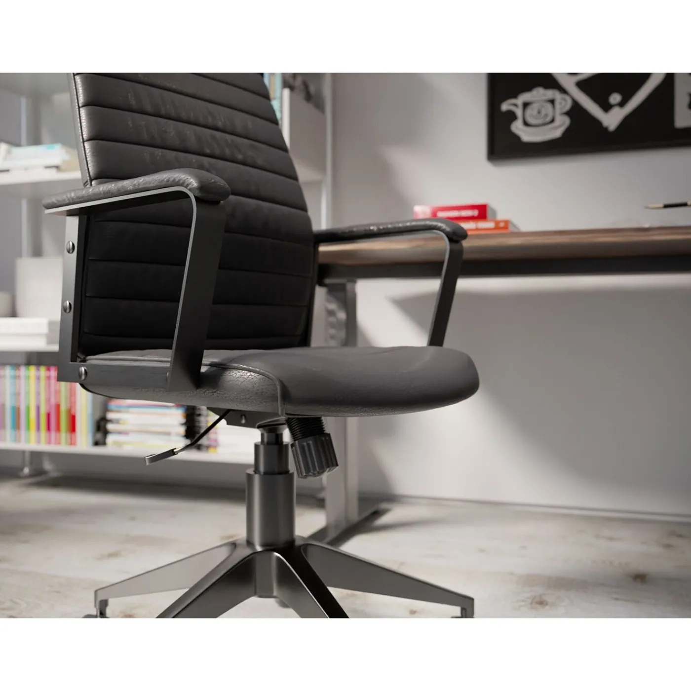 KARE Design Chaise De Bureau Labora Noir Haut Dossier