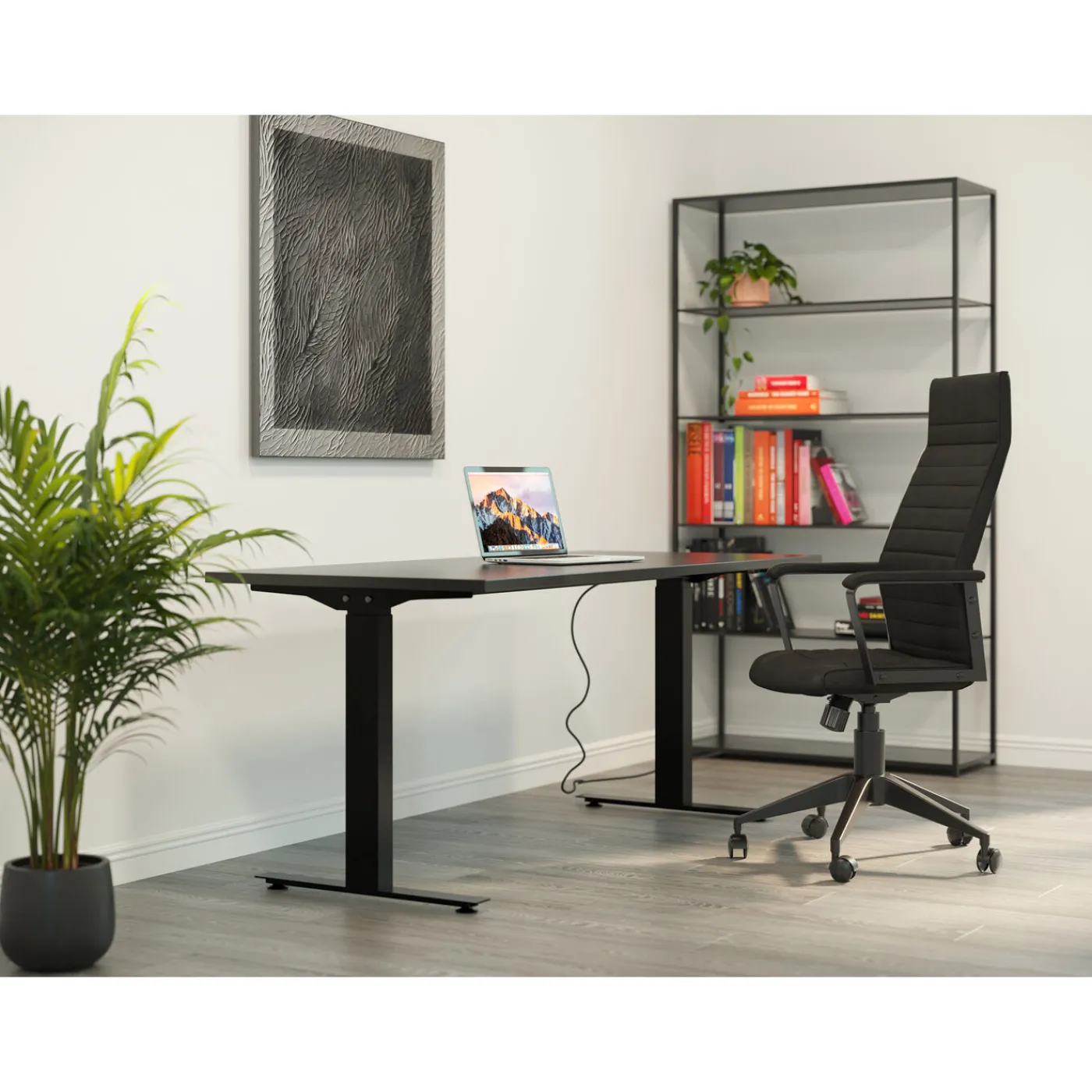 KARE Design Chaise De Bureau Labora Noir Haut Dossier
