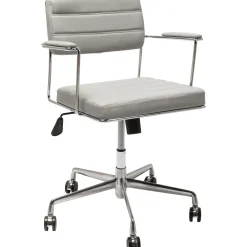 KARE Design Chaise De Bureau Pivotante Dottore Gris