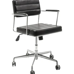 KARE Design Chaise De Bureau Pivotante Dottore Noir