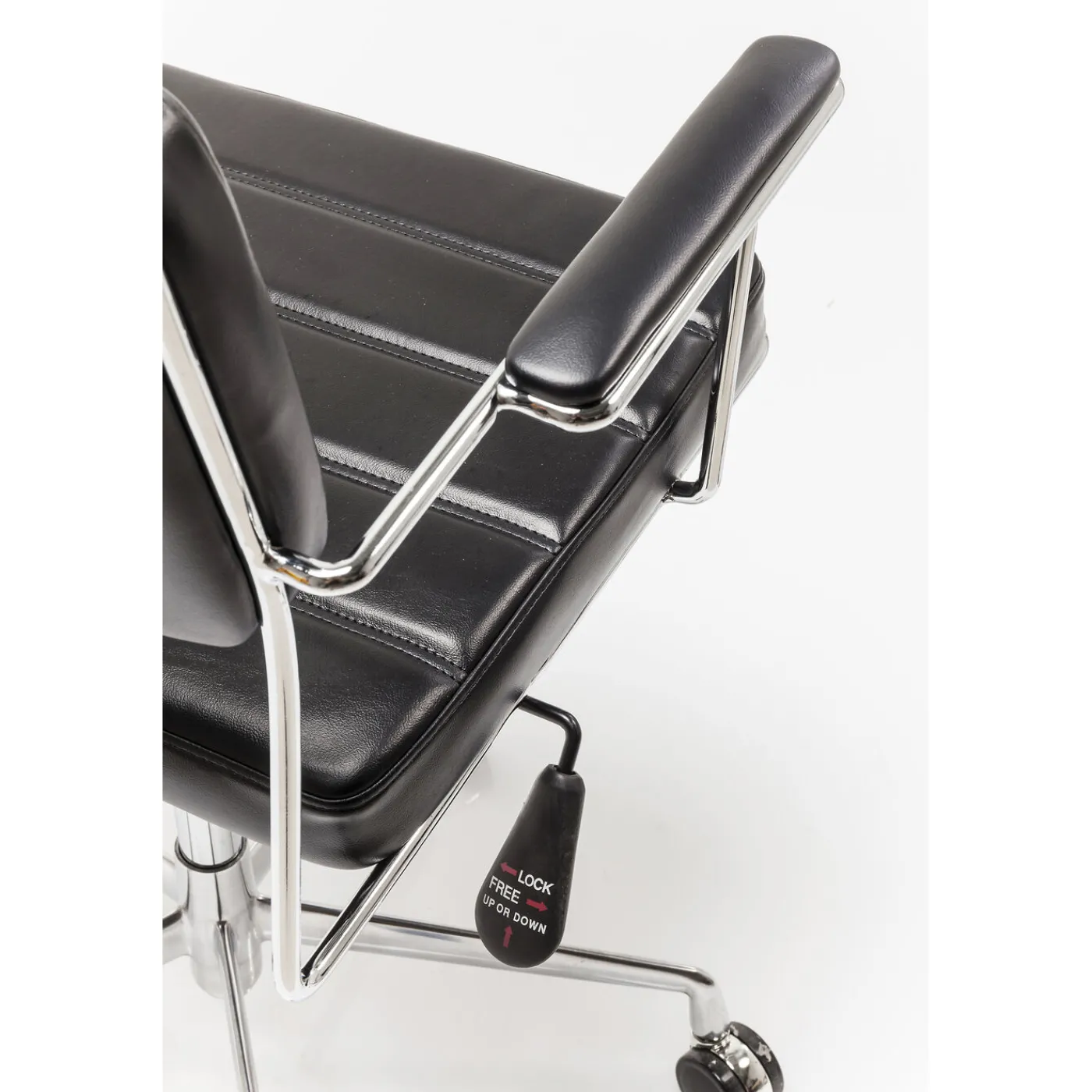 KARE Design Chaise De Bureau Pivotante Dottore Noir