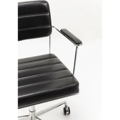 KARE Design Chaise De Bureau Pivotante Dottore Noir