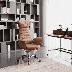 KARE Design Chaise De Bureau Pivotante Brady Argente