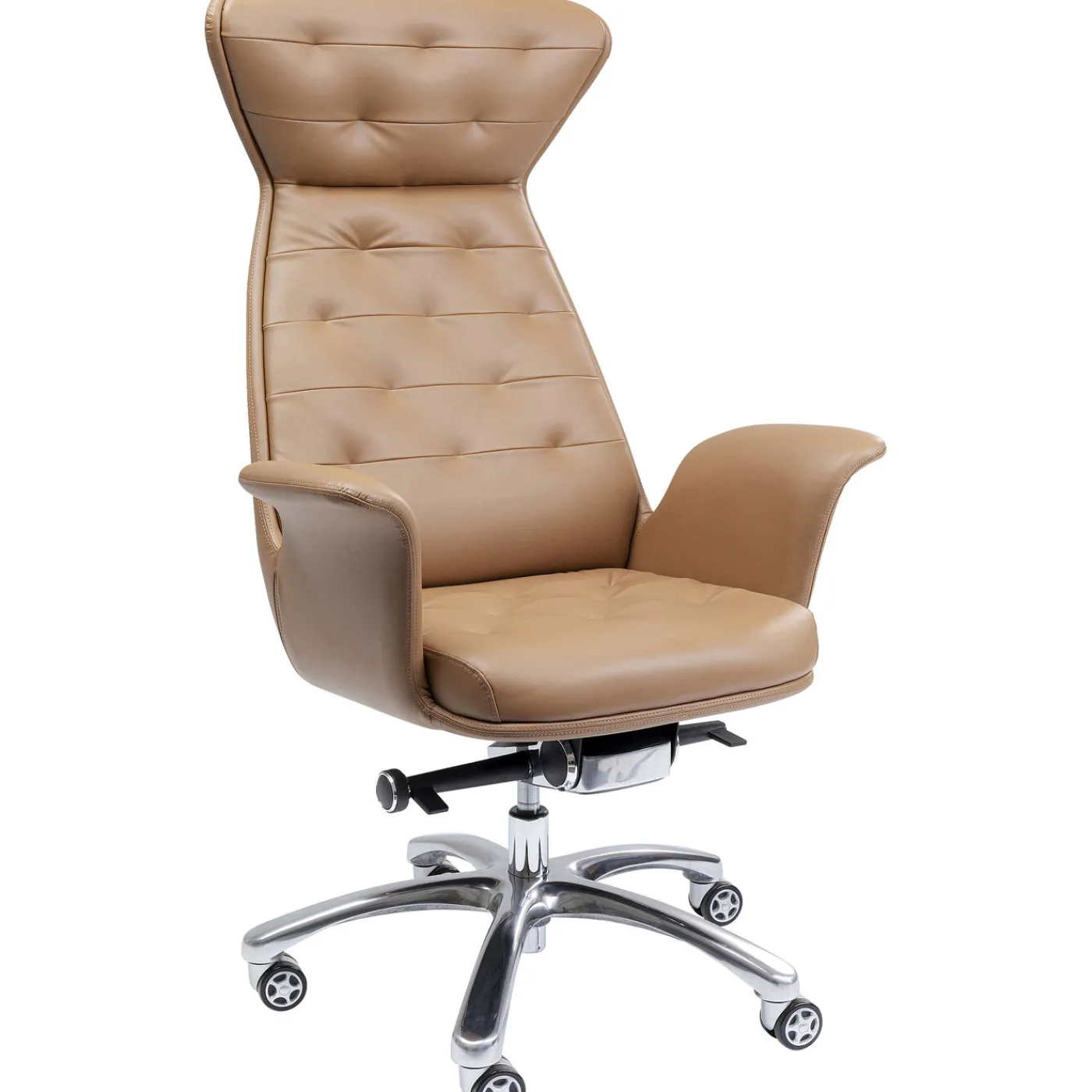 KARE Design Chaise De Bureau Pivotante Brady Argente