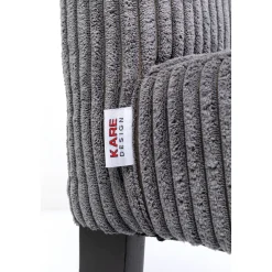 KARE Design Chaise Econo Velours Cotele Gris