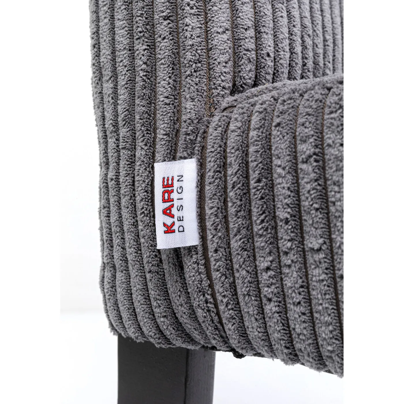 KARE Design Chaise Econo Velours Cotele Gris