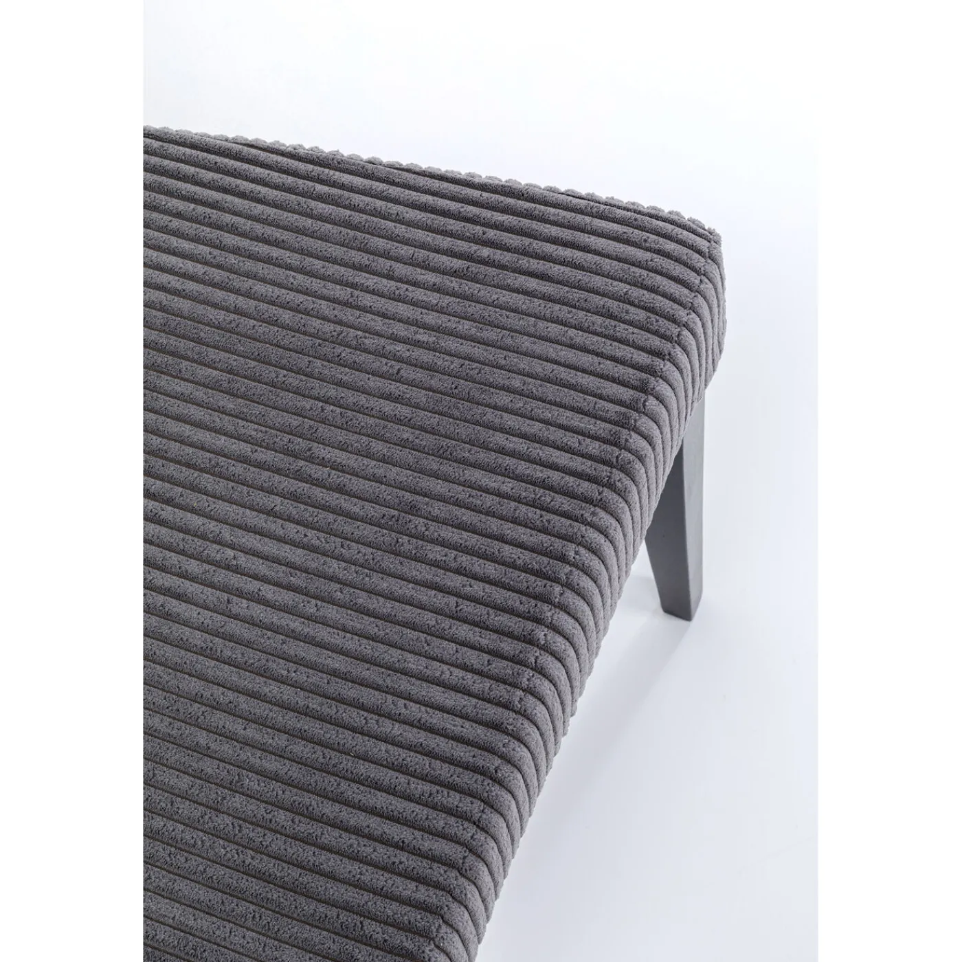 KARE Design Chaise Econo Velours Cotele Gris