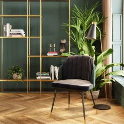 KARE Design Chaise Hojas Gris