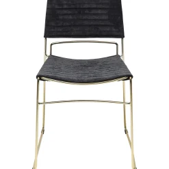 KARE Design Chaise Hugo Noir/Dore
