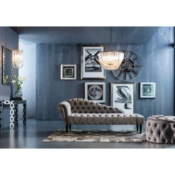 KARE Design Chaise Longue Desire Gris Argente