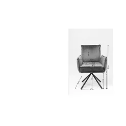 KARE Design Chaise Pivotante A. Acc. Chelsea Gris