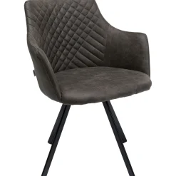 KARE Design Chaise Pivotante Coco Anthracite