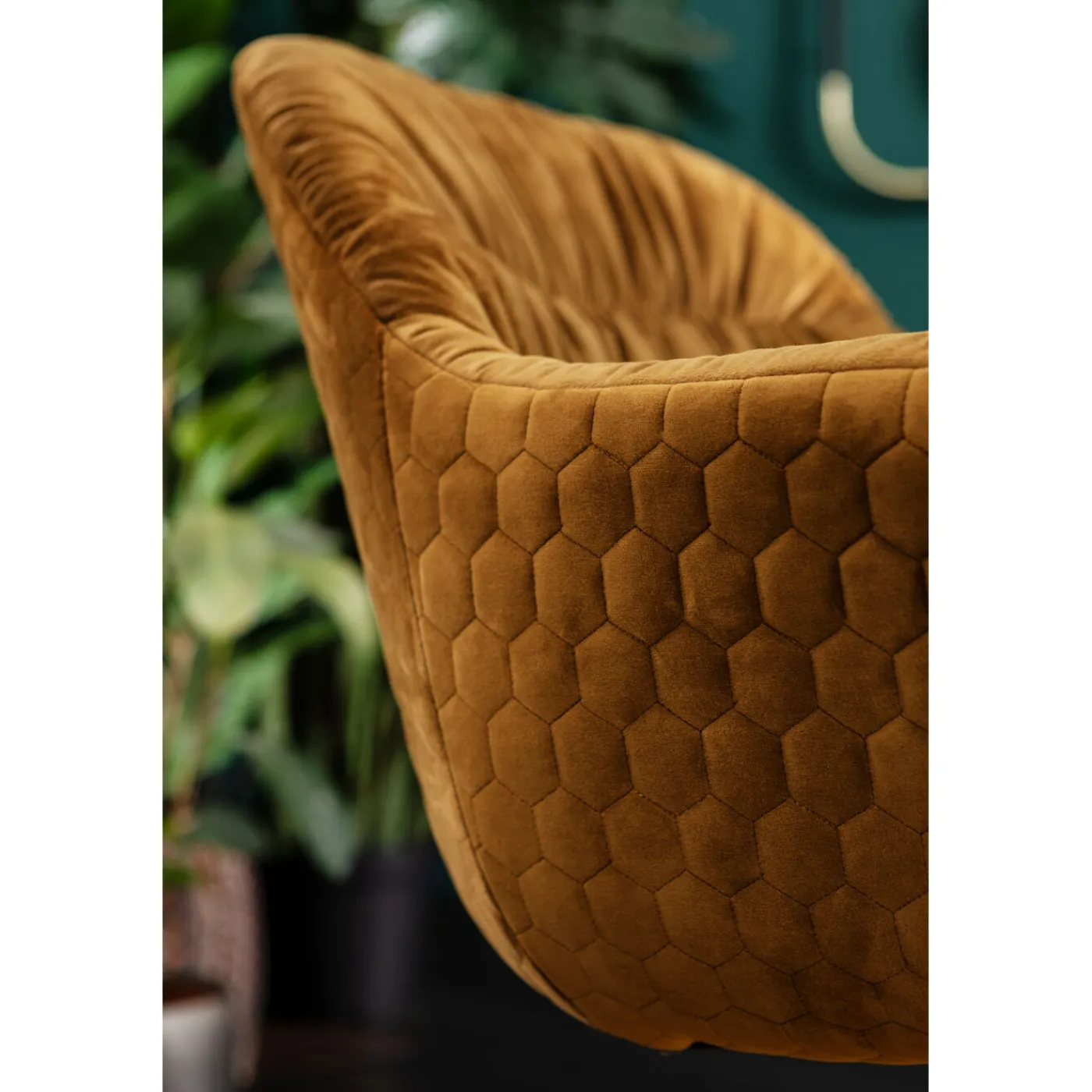 KARE Design Chaise Pivotante Colmar Jaune