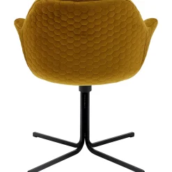 KARE Design Chaise Pivotante Colmar Jaune