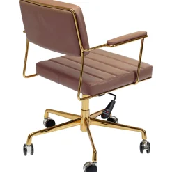 KARE Design Chaise Pivotante De Bureau Dottore Marron