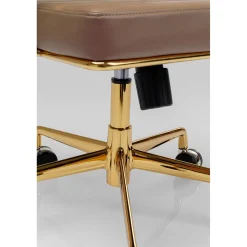 KARE Design Chaise Pivotante De Bureau Dottore Marron