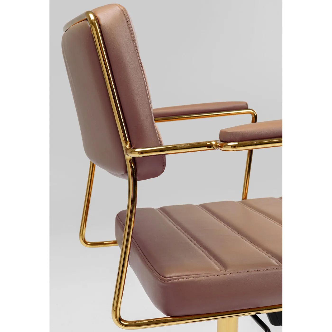 KARE Design Chaise Pivotante De Bureau Dottore Marron