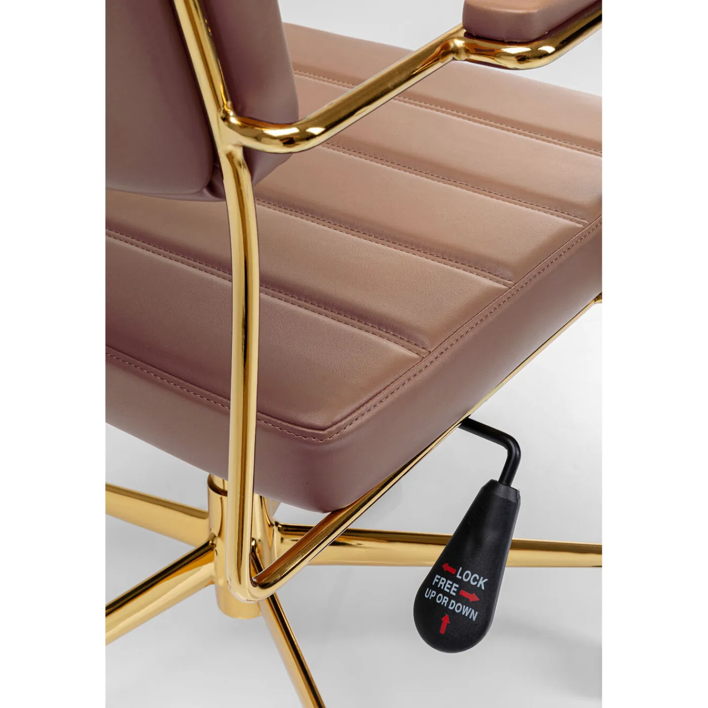 KARE Design Chaise Pivotante De Bureau Dottore Marron
