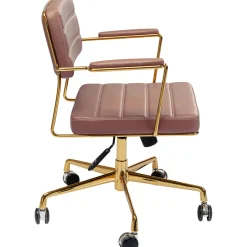 KARE Design Chaise Pivotante De Bureau Dottore Marron