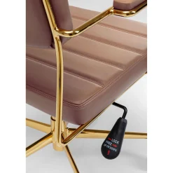 KARE Design Chaise Pivotante De Bureau Dottore Marron
