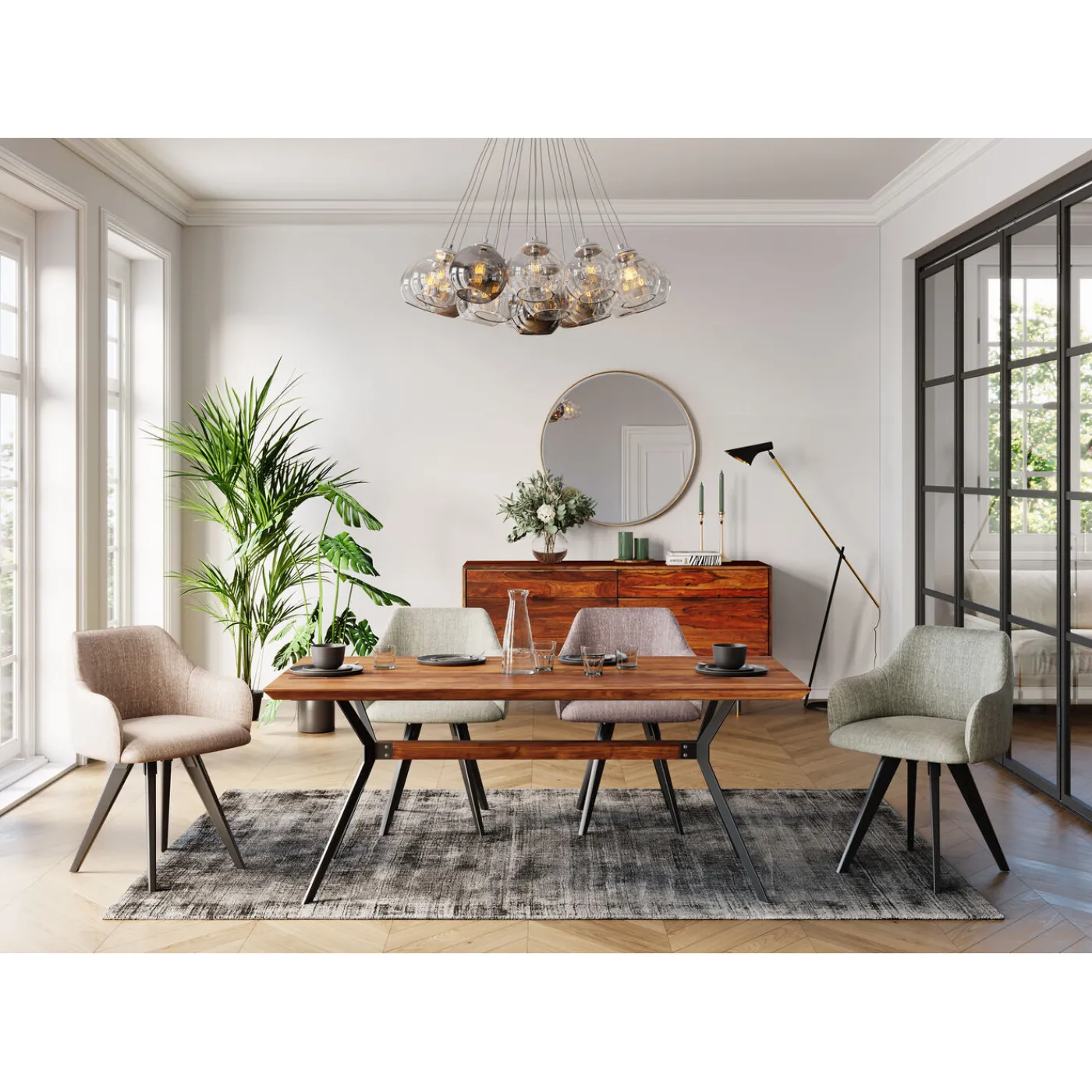 KARE Design Chaise Pivotante Lady Loco Taupe