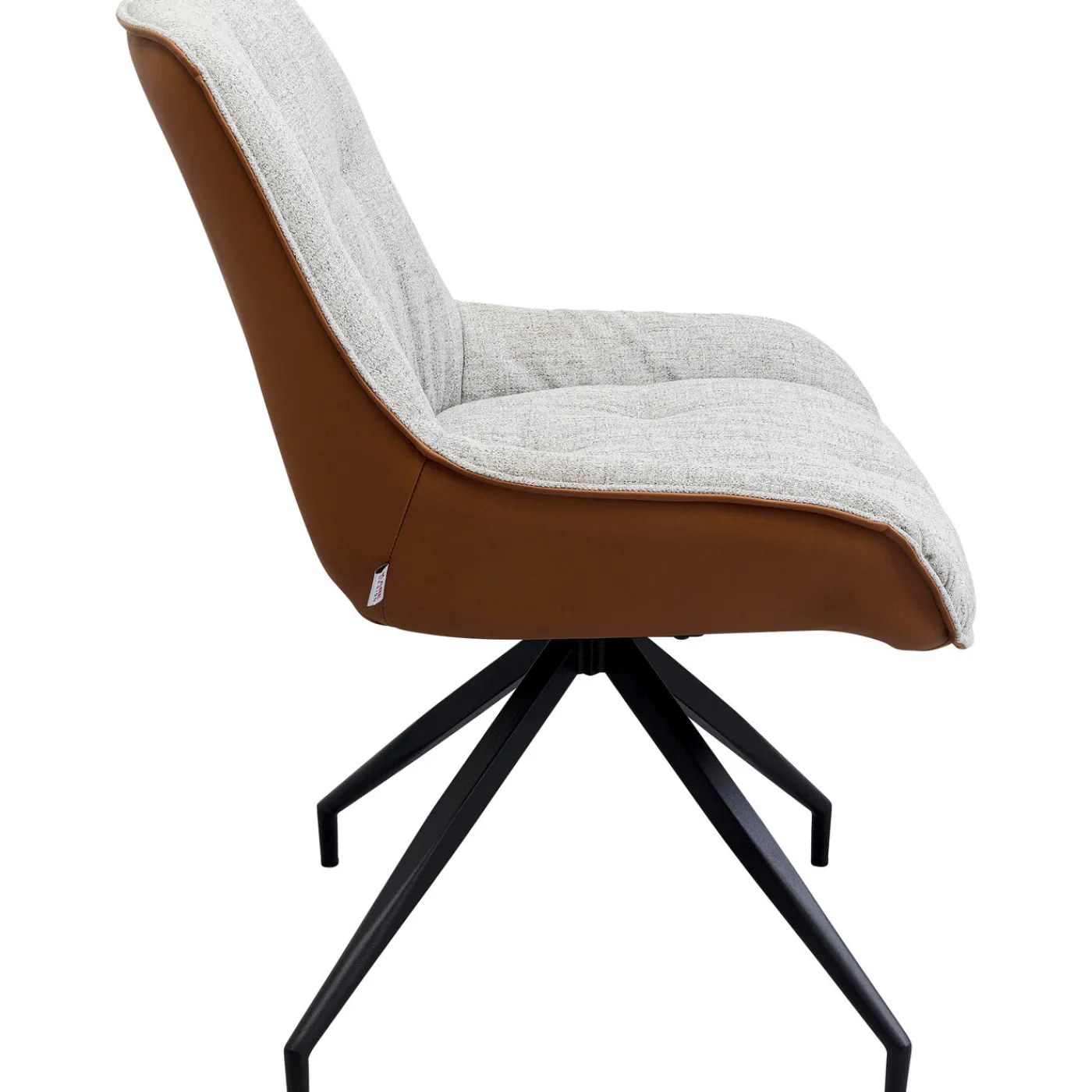 KARE Design Chaise Pivotante Loris Gris Marron