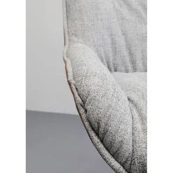 KARE Design Chaise Pivotante Loris Gris Marron