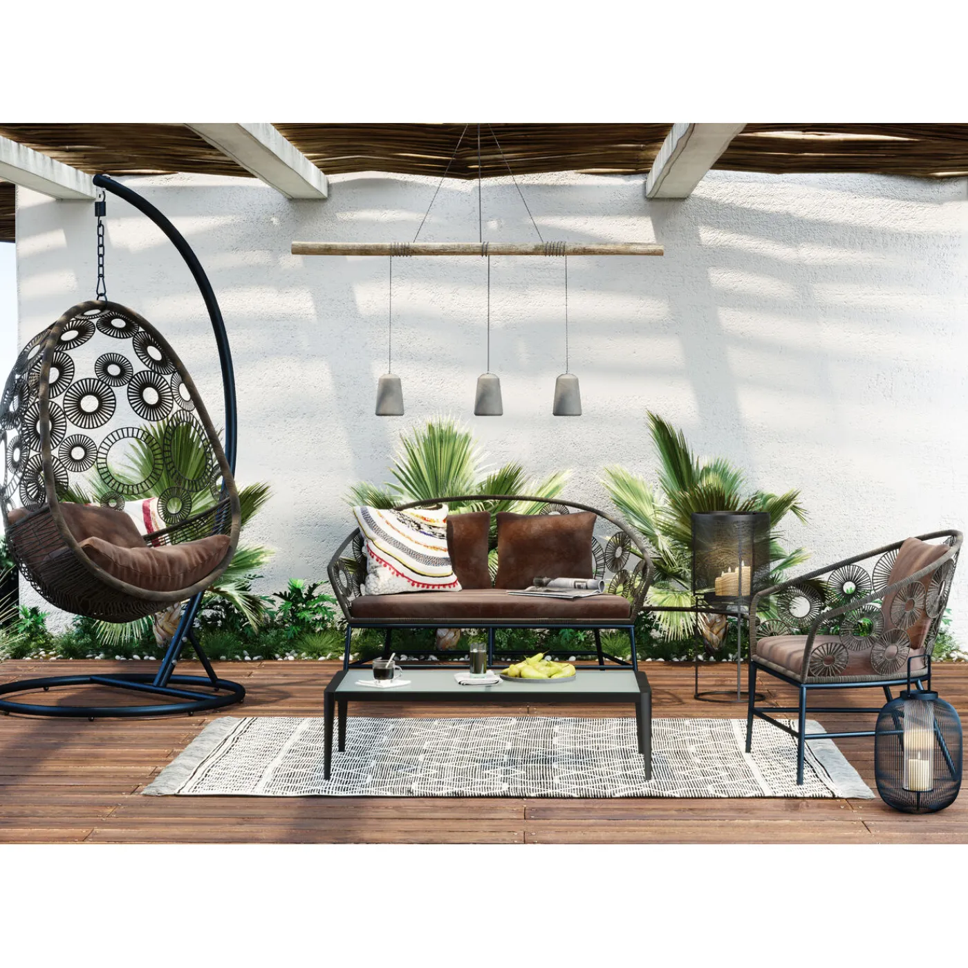 KARE Design Chaise Suspendue Ibiza Marron