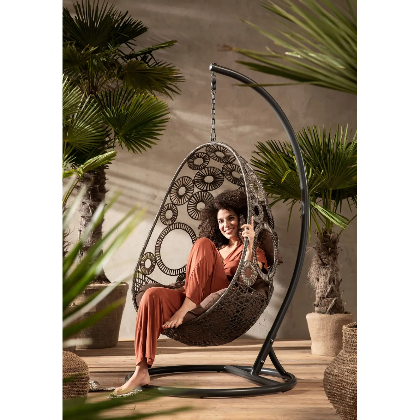 KARE Design Chaise Suspendue Ibiza Marron