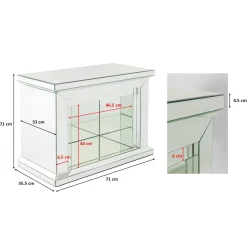 KARE Design Cheminee Décorative Crystal 71X70Cm