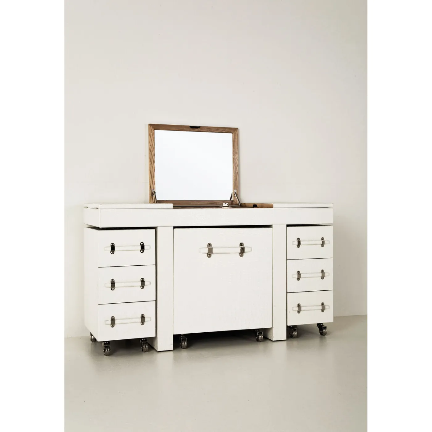 KARE Design Coiffeuse Diva Croco Blanche (4 Pcs)