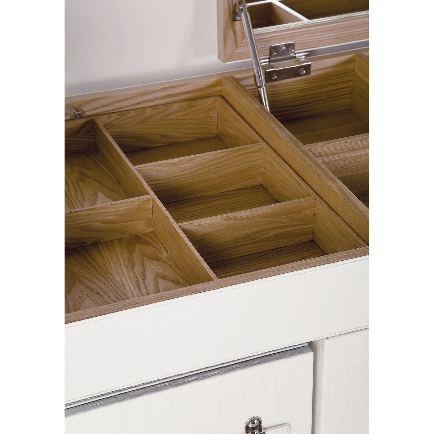 KARE Design Coiffeuse Diva Croco Blanche (4 Pcs)